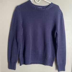Lands' End Navy Blue Knit Sweater